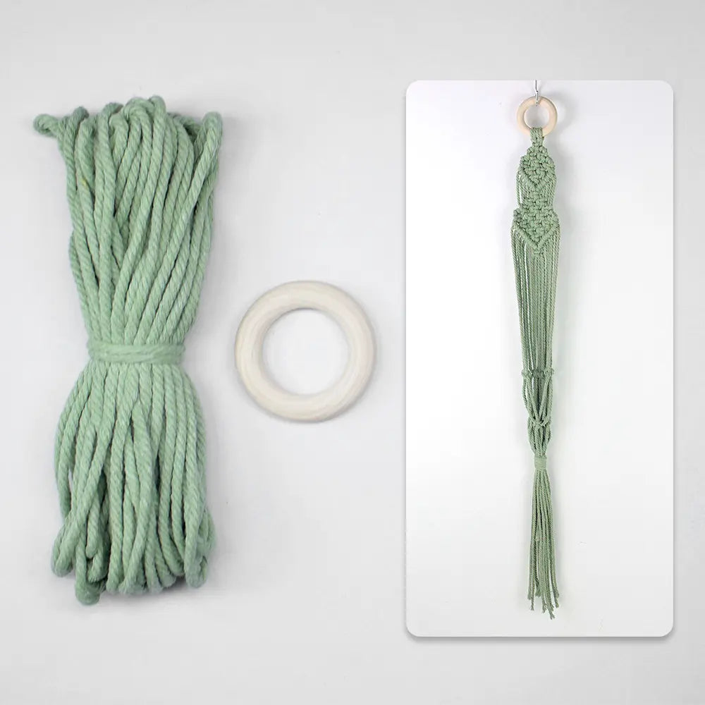 Macrame Kit for Beginners, Boho Plant Hanger DIY Kit, Home Garden Decor Gift
