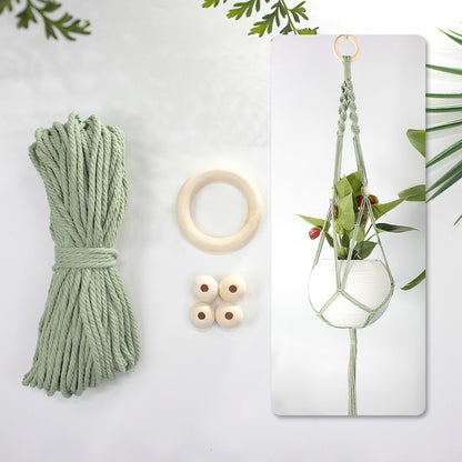 Long Tassel Plant Hanger Weaving Kit Macrame Kit | Plant Net Pocket | Hanging Storage | Handmade Gift | Beginner-Suitable