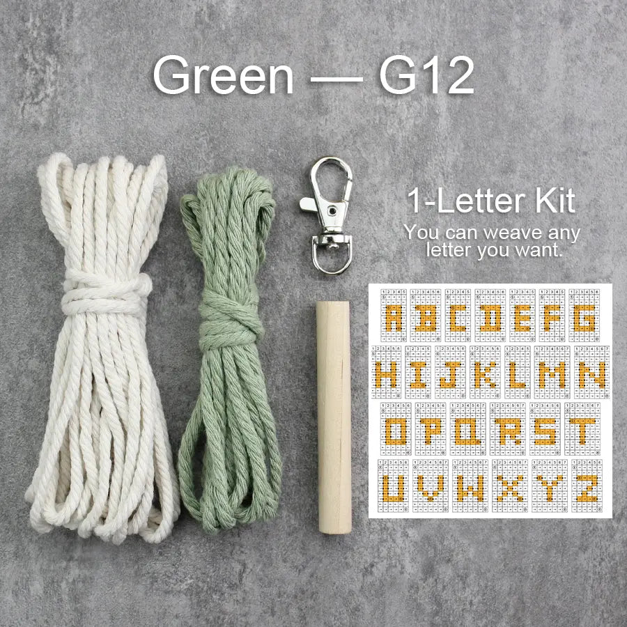 Macrame Kit for Beginners | DIY Letter Macrame Keychain Craft Kit