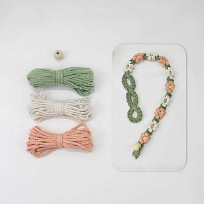 Macrame Kit Daisy Curtain Tieback Weaving Kit | Adjustable Strap | Organizing Band | Beginner Weaving | Exquisite Flower