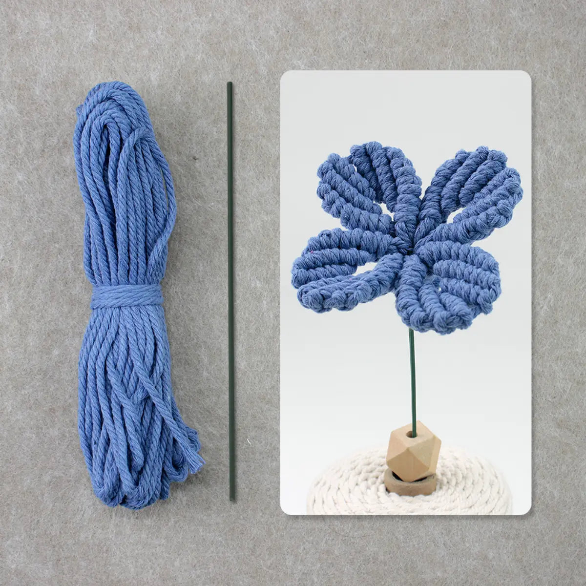 Macrame Kit for Beginners | DIY Four-Leaf Clover Macrame Flower Craft Kit