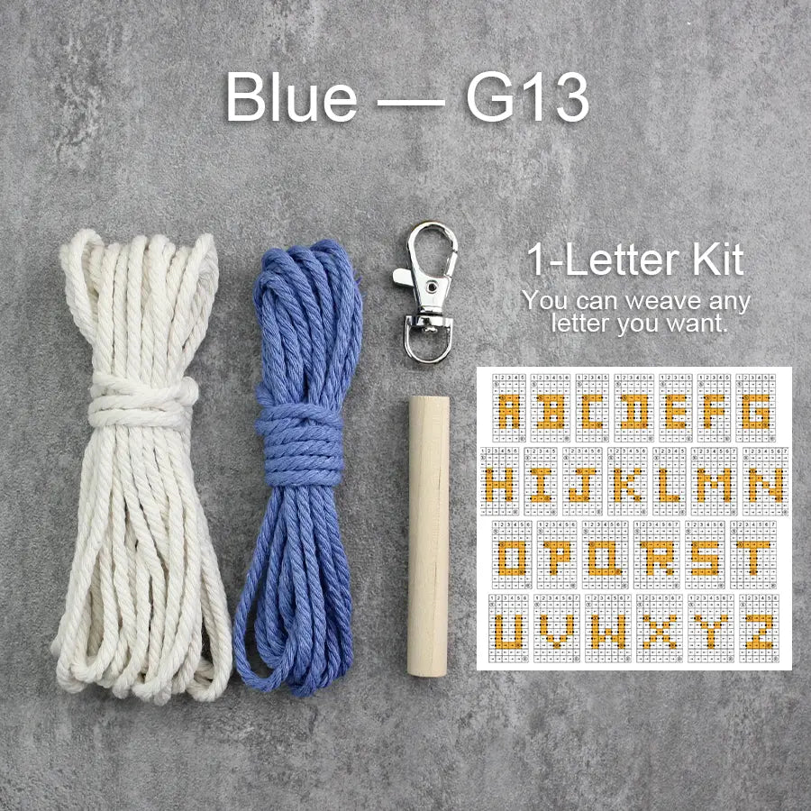 Macrame Kit for Beginners | DIY Letter Macrame Keychain Craft Kit