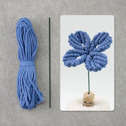 Four-Leaf Clover Macrame DIY Kit - Handmade Weaving Supplies with English Tutorial | Lucky Craft Set