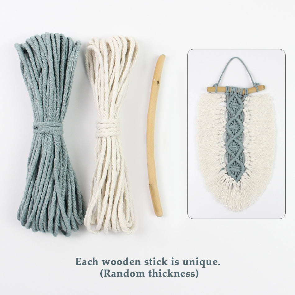 Macrame Kit Leaf Fringe Tapestry Weaving Kit | colour Leaf Vein Pattern | Customizable Leaf Shape | Bedroom/Living Room Decor | Beginner-Friendly