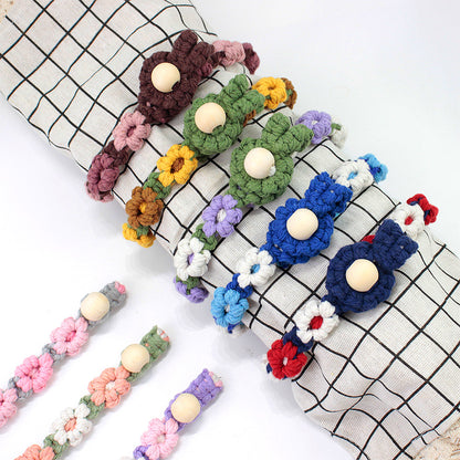 Macrame Kit Daisy Curtain Tieback Weaving Kit | Adjustable Strap | Organizing Band | Beginner Weaving | Exquisite Flower