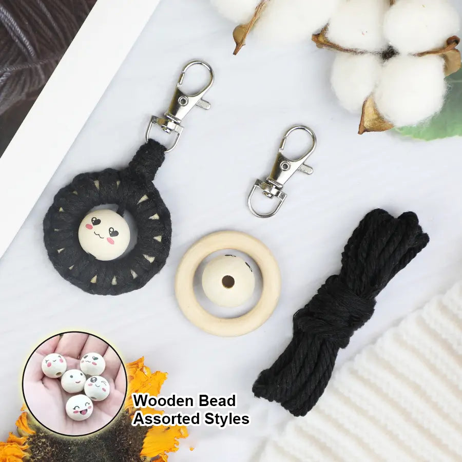 Macrame Kit for Beginners | DIY Emoji Macrame Keychain Craft Kit