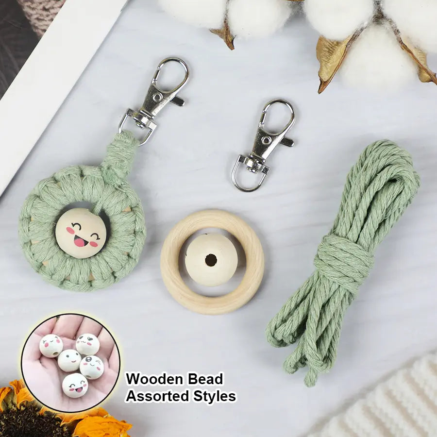 Macrame Kit for Beginners | DIY Emoji Macrame Keychain Craft Kit