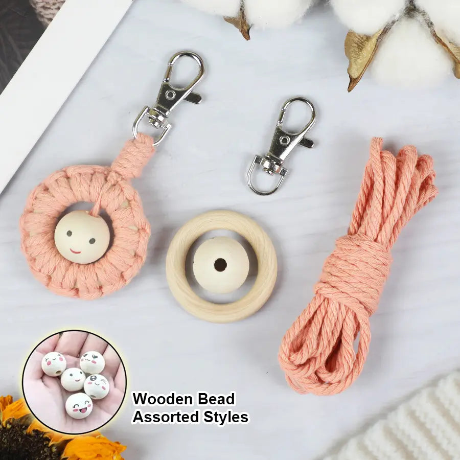 Macrame Kit for Beginners | DIY Emoji Macrame Keychain Craft Kit