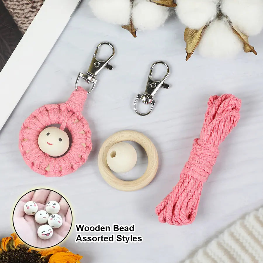 Macrame Kit for Beginners | DIY Emoji Macrame Keychain Craft Kit