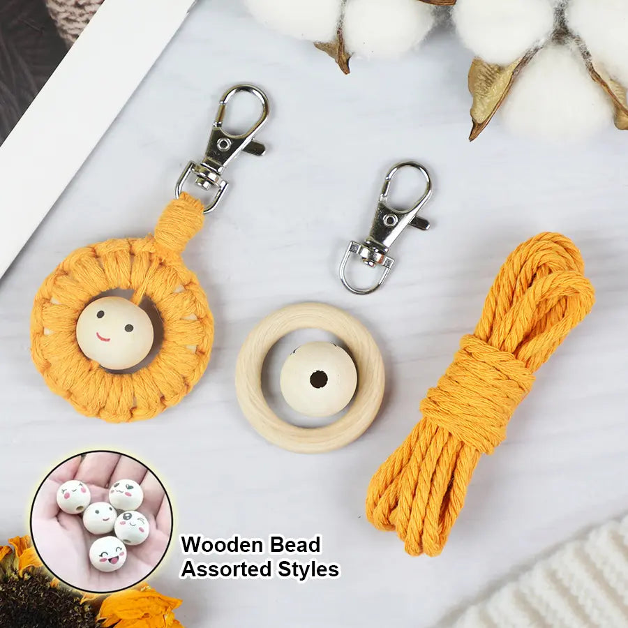 Macrame Kit for Beginners | DIY Emoji Macrame Keychain Craft Kit