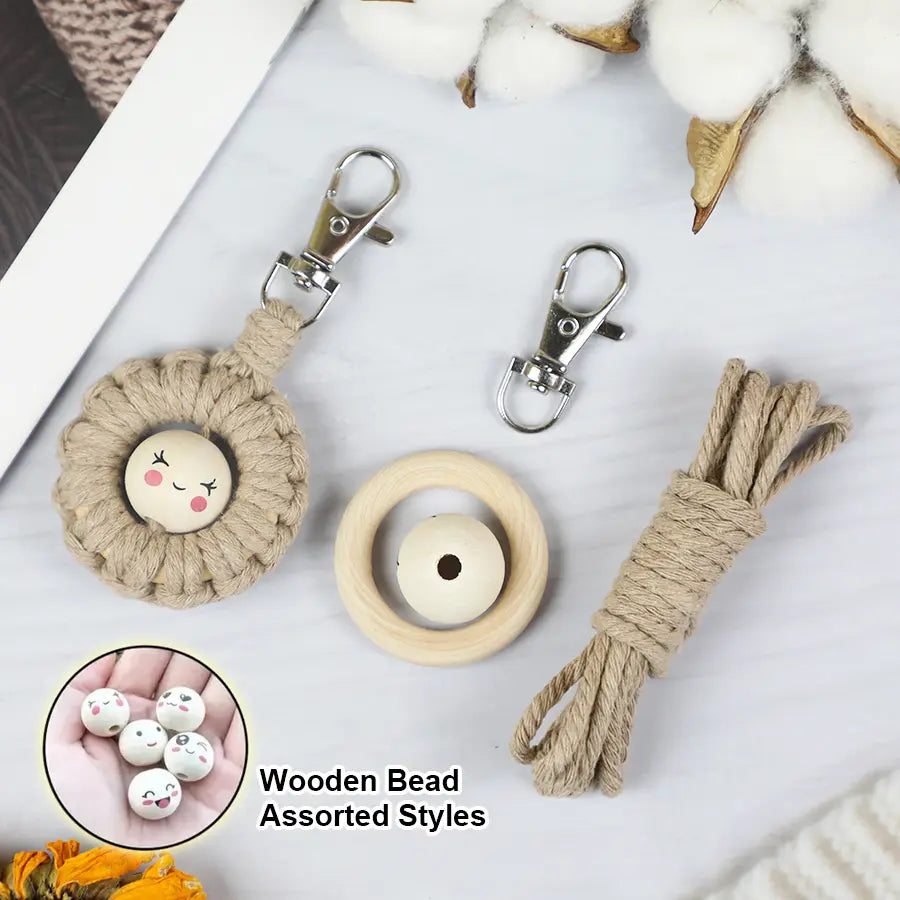Macrame Kit for Beginners | DIY Emoji Macrame Keychain Craft Kit