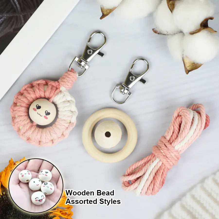 Macrame Kit for Beginners | DIY Emoji Macrame Keychain Craft Kit