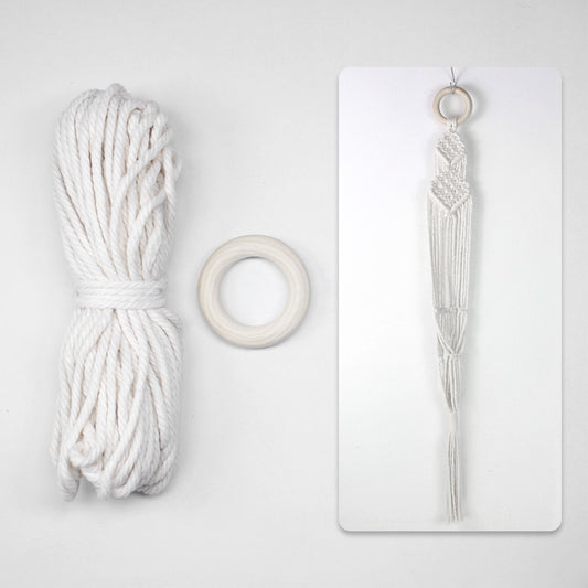Macrame Kit Long Tassel Small Plant Hanger Weaving Kit | For Small-Medium Pots | Hanging Design | Space-Saving | Beginner-Friendly