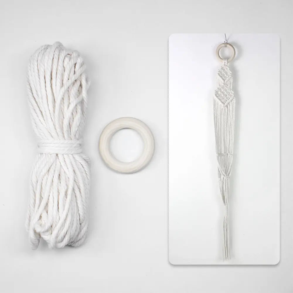 Macrame Kit for Beginners, Boho Plant Hanger DIY Kit, Home Garden Decor Gift