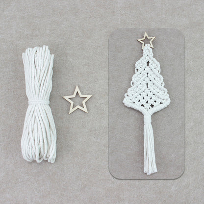 Christmas Tree Weaving Kit Macrame Kit | Tassel Trunk | Car/Home Pendant | Holiday DIY Gift | Beginner-Suitable
