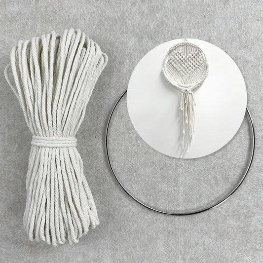 Macrame Kit for Beginners, Boho Heart Flower Plant Hanger DIY Kit, Home Decor Gift