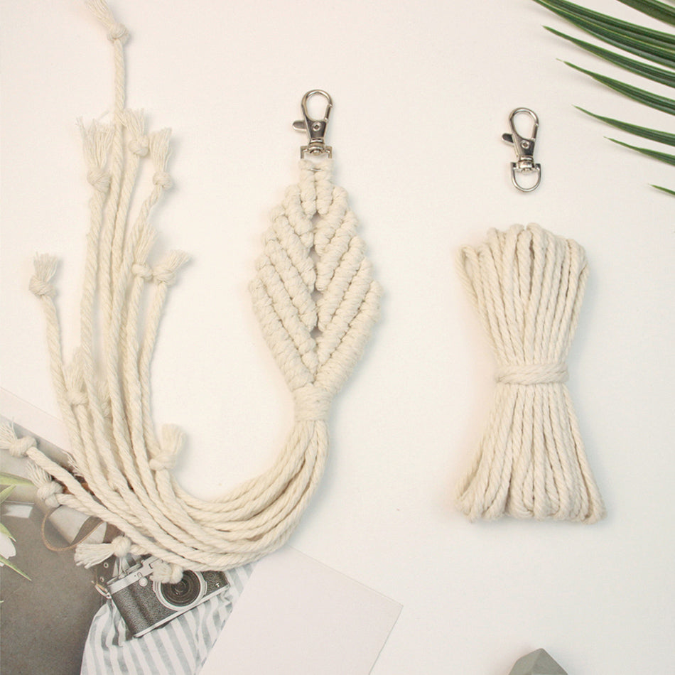 Fringe Leaf Weaving Keychain Craft Kit Macrame Kit |Tutorial | Bottom Fringe,  Keychain/Pendant/Bag Charm, Beginner DIY Set