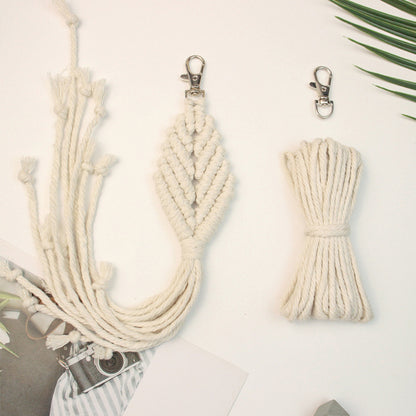 Fringe Leaf Weaving Keychain Craft Kit Macrame Kit |Tutorial | Bottom Fringe,  Keychain/Pendant/Bag Charm, Beginner DIY Set