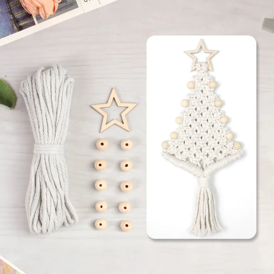 Macrame Kit for Beginners | DIY Christmas Tree Ornament Macrame Craft Kit