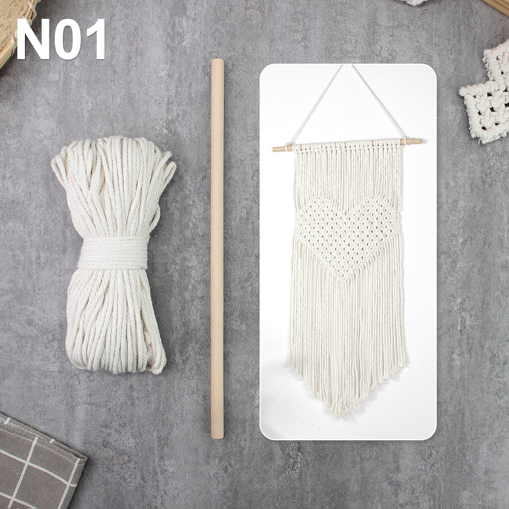Macrame Kit Big Love Tapestry Weaving Kit | Flowing Fringes | Multi-Color Option | Valentine's Day DIY Gift | Beginner-Friendly/Living Room Decor