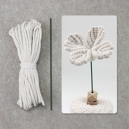 Four-Leaf Clover Macrame DIY Kit - Handmade Weaving Supplies with English Tutorial | Lucky Craft Set