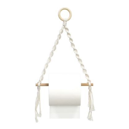 Macrame Kit Toilet Paper Holder Weaving Kit | Bohemian Style | Dual-Use: Paper/Spool Holder | High Style | Beginner-Friendly