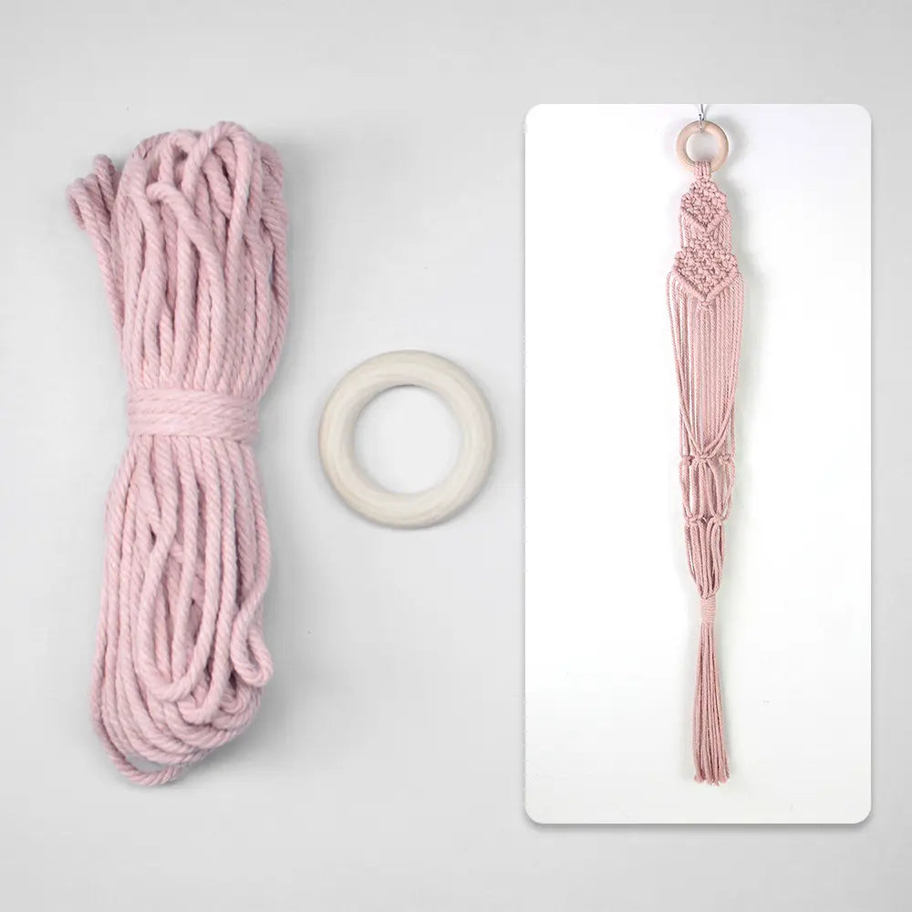 Macrame Kit for Beginners, Boho Plant Hanger DIY Kit, Home Garden Decor Gift