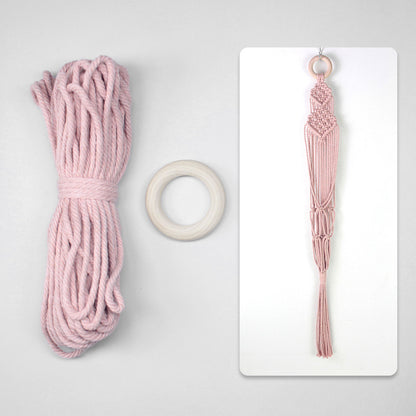 Macrame Kit Long Tassel Small Plant Hanger Weaving Kit | For Small-Medium Pots | Hanging Design | Space-Saving | Beginner-Friendly