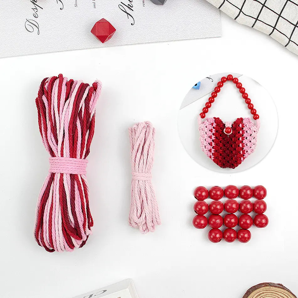 Macrame Kit for Beginners | DIY Macrame Handheld Storage Bag Craft Kit