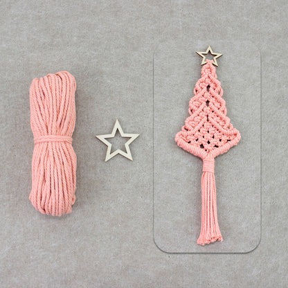 Christmas Tree Weaving Kit Macrame Kit | Tassel Trunk | Car/Home Pendant | Holiday DIY Gift | Beginner-Suitable