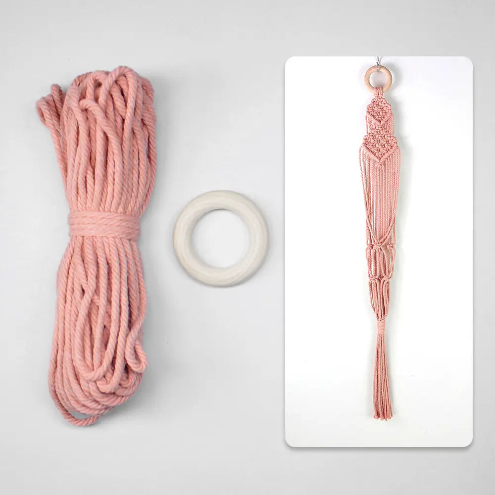 Macrame Kit for Beginners, Boho Plant Hanger DIY Kit, Home Garden Decor Gift