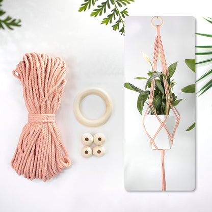 Long Tassel Plant Hanger Weaving Kit Macrame Kit | Plant Net Pocket | Hanging Storage | Handmade Gift | Beginner-Suitable