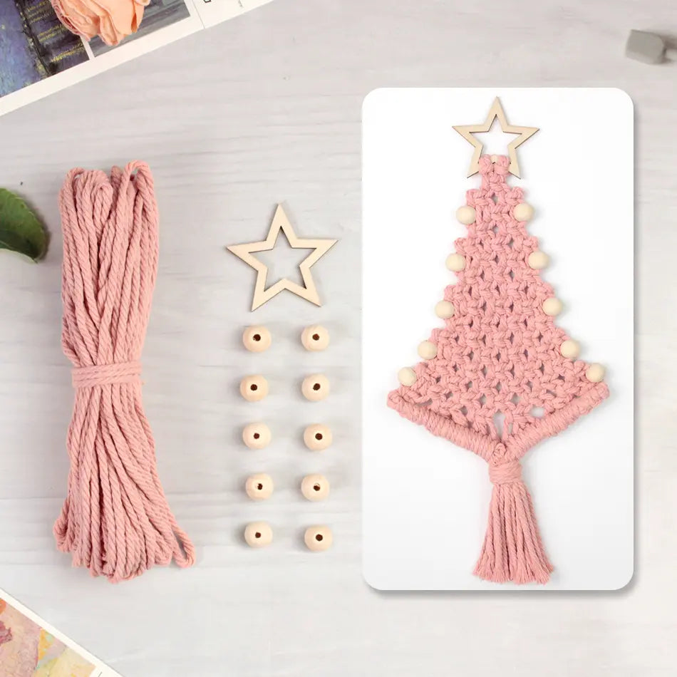 Macrame Kit for Beginners | DIY Christmas Tree Ornament Macrame Craft Kit