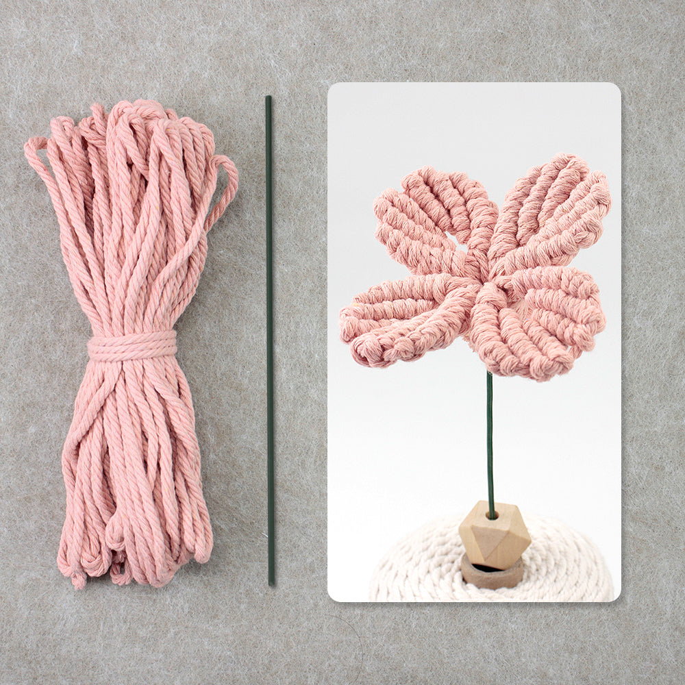Four-Leaf Clover Macrame DIY Kit - Handmade Weaving Supplies with English Tutorial | Lucky Craft Set