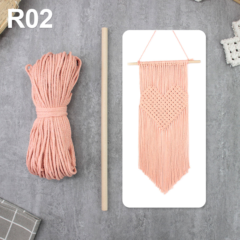 Macrame Kit Big Love Tapestry Weaving Kit | Flowing Fringes | Multi-Color Option | Valentine's Day DIY Gift | Beginner-Friendly/Living Room Decor