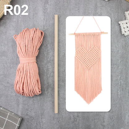 Macrame Kit Big Love Tapestry Weaving Kit | Flowing Fringes | Multi-Color Option | Valentine's Day DIY Gift | Beginner-Friendly/Living Room Decor
