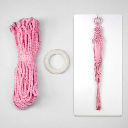 Macrame Kit Long Tassel Small Plant Hanger Weaving Kit | For Small-Medium Pots | Hanging Design | Space-Saving | Beginner-Friendly