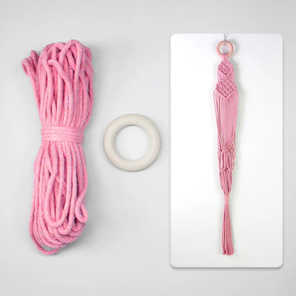 Macrame Kit for Beginners, Boho Plant Hanger DIY Kit, Home Garden Decor Gift