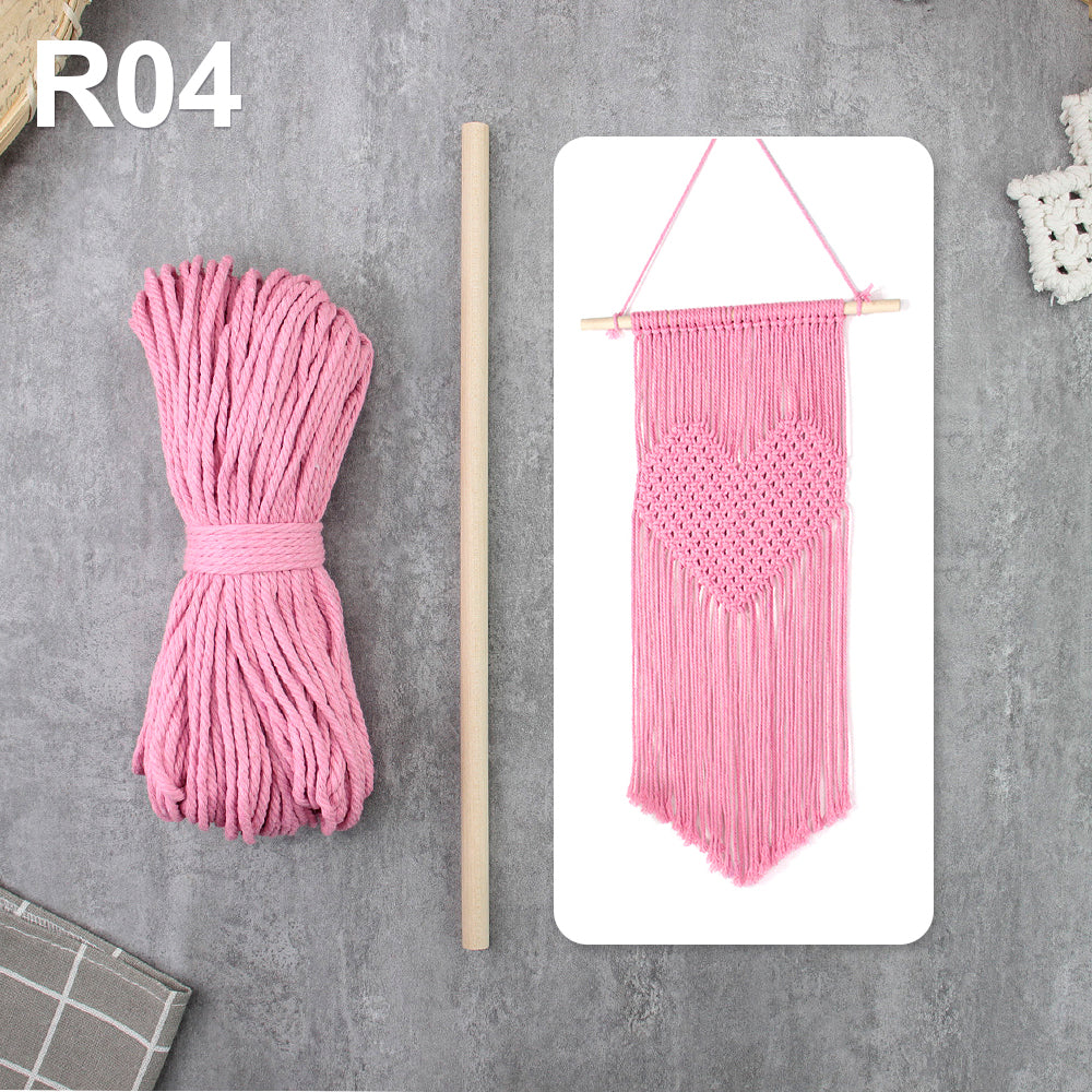 Macrame Kit Big Love Tapestry Weaving Kit | Flowing Fringes | Multi-Color Option | Valentine's Day DIY Gift | Beginner-Friendly/Living Room Decor