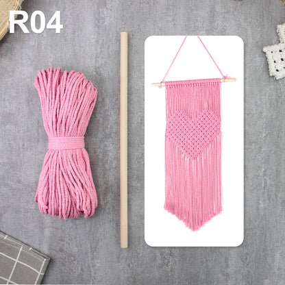 Macrame Kit Big Love Tapestry Weaving Kit | Flowing Fringes | Multi-Color Option | Valentine's Day DIY Gift | Beginner-Friendly/Living Room Decor