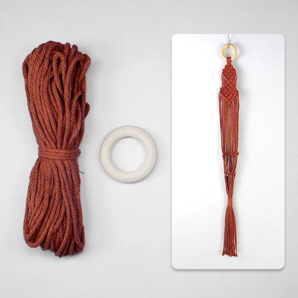Macrame Kit for Beginners, Boho Plant Hanger DIY Kit, Home Garden Decor Gift