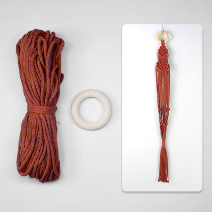 Macrame Kit Long Tassel Small Plant Hanger Weaving Kit | For Small-Medium Pots | Hanging Design | Space-Saving | Beginner-Friendly