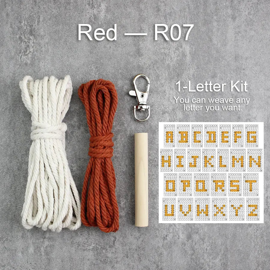 Macrame Kit for Beginners | DIY Letter Macrame Keychain Craft Kit