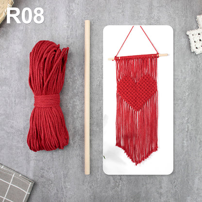 Macrame Kit Big Love Tapestry Weaving Kit | Flowing Fringes | Multi-Color Option | Valentine's Day DIY Gift | Beginner-Friendly/Living Room Decor