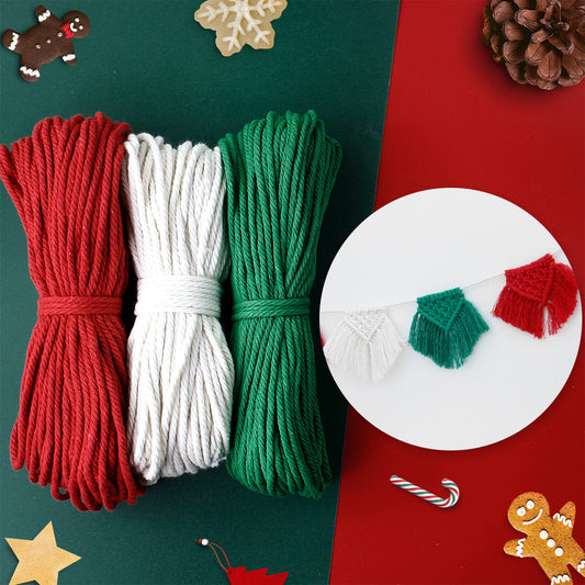 Festive Macrame Bunting Kit - Beginner DIY Christmas Banner, Macrame Garland, Home & Holiday Decoration Gift Beginner-Friendly