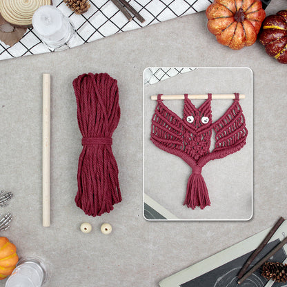 Halloween Bat Macrame DIY Kit - Handmade Weaving Supplies with English Tutorial | Spooky Holiday Craft Set
