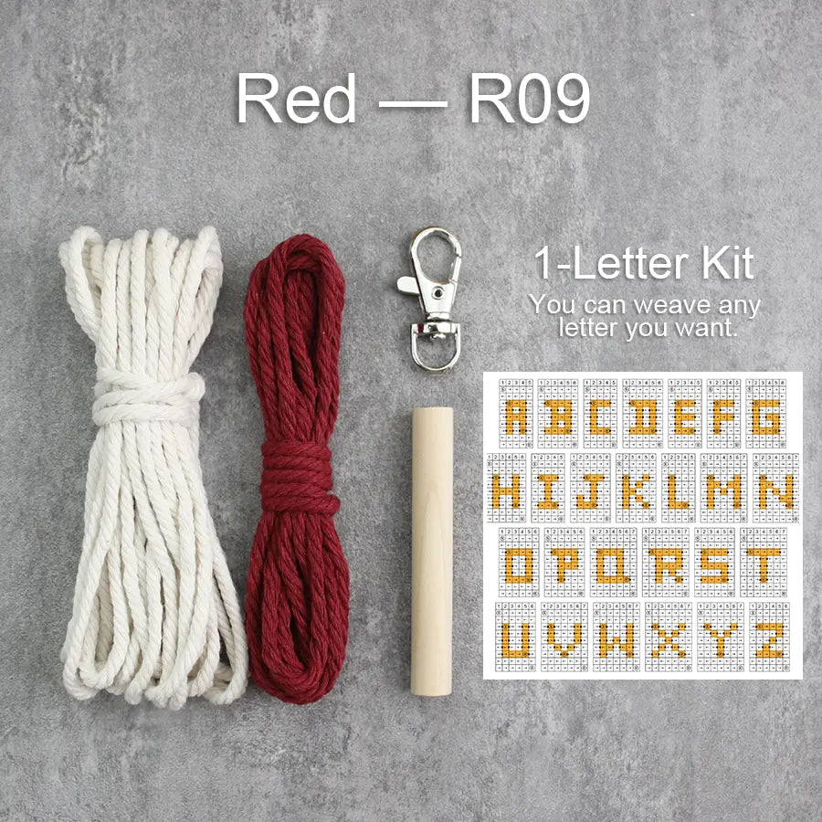Macrame Kit for Beginners | DIY Letter Macrame Keychain Craft Kit