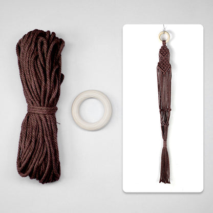 Macrame Kit Long Tassel Small Plant Hanger Weaving Kit | For Small-Medium Pots | Hanging Design | Space-Saving | Beginner-Friendly