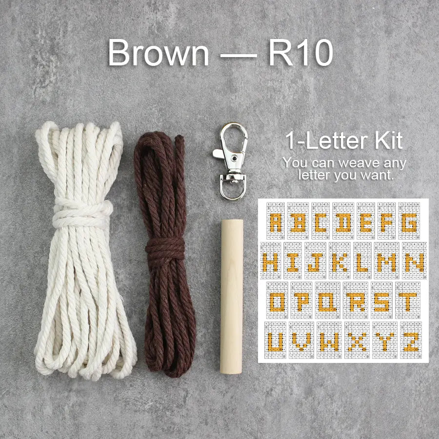 Macrame Kit for Beginners | DIY Letter Macrame Keychain Craft Kit