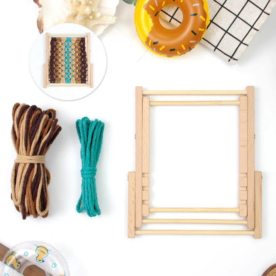 Macrame Kit for Beginners, Boho Beach Chair Phone Holder DIY Kit, Desk Decor Gift